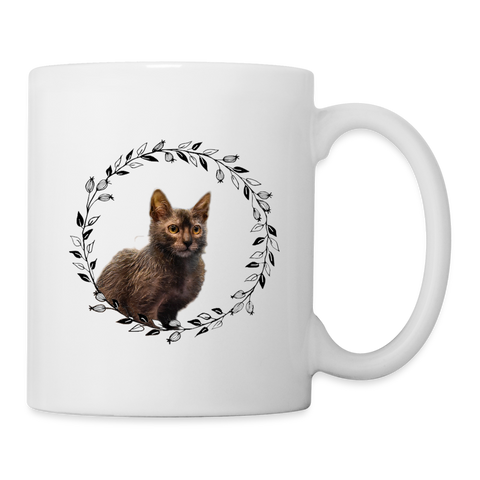 Lykoi Cat Print Coffee/Tea Mug - white