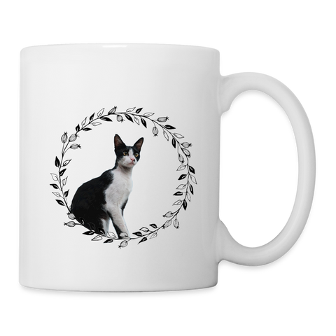 Manx Cat Print Coffee/Tea Mug - white