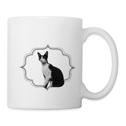 Cute Manx Cat Print Coffee/Tea Mug - white