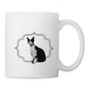 Cute Manx Cat Print Coffee/Tea Mug - white