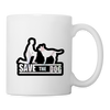 'Save The Dog' Print Coffee/Tea Mug - white