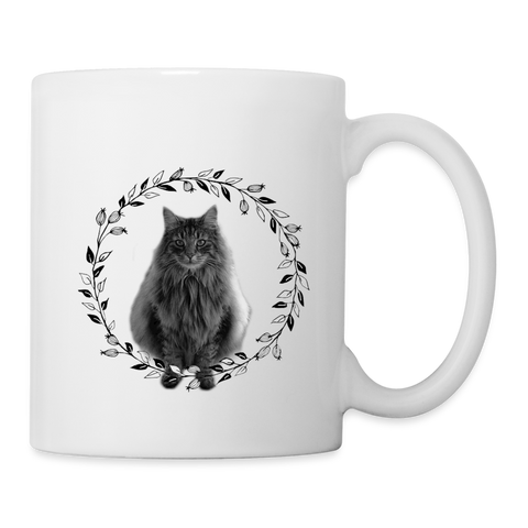 Cute Norwegian Forest Cat Print Coffee/Tea Mug - white