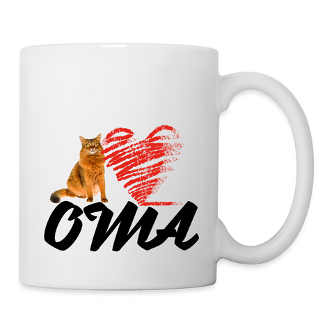 Somali Cat  OMA Print Coffee/Tea Mug - white