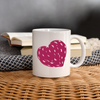 Heart Print Coffee/Tea Mug - white