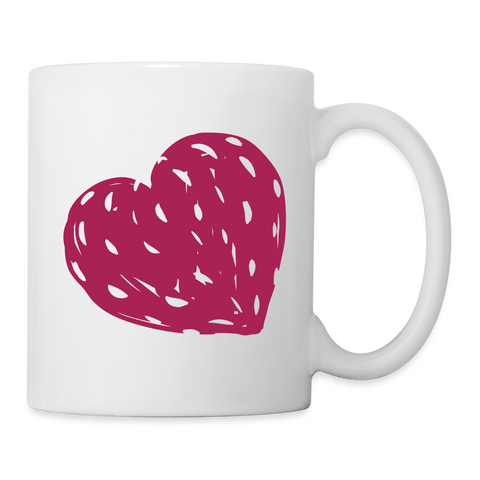 Heart Print Coffee/Tea Mug - white