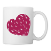 Heart Print Coffee/Tea Mug - white