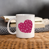 Heart Print Coffee/Tea Mug - white