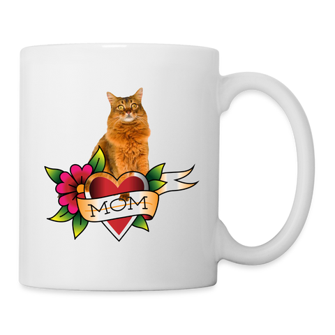 Somali Cat Flower Coffee/Tea Mug - white