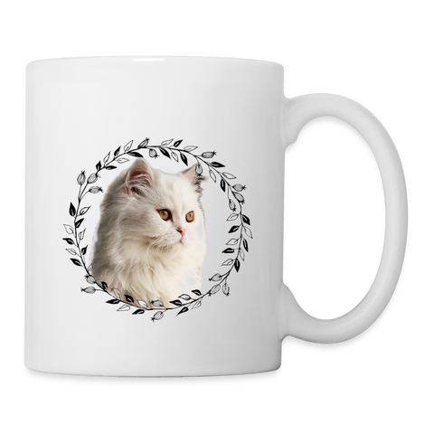 Persian Cat Print Coffee/Tea Mug - white