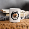 Beagle Dog in Alarm Clock Print Coffee/Tea Mug - white