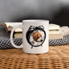 Beagle Dog in Alarm Clock Print Coffee/Tea Mug - white