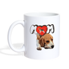 Beagle Dog Mom Print Coffee/Tea Mug - white