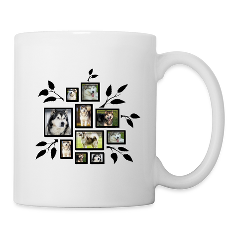 Alaskan Malamute Collage Print Coffee/Tea Mug - white