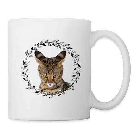 Lovely Savannah Cat Print Coffee/Tea Mug - white