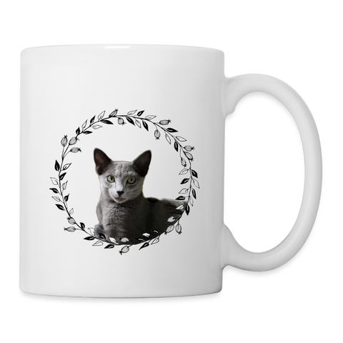 Russian Blue Cat Print Coffee/Tea Mug - white