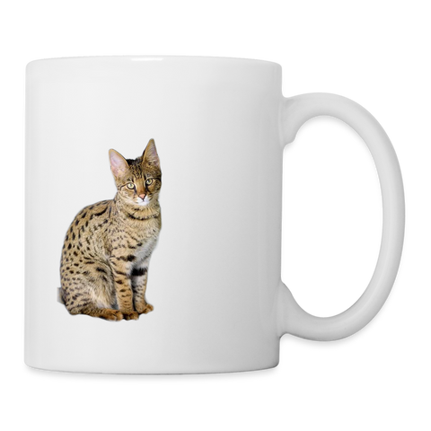 Savannah Cat Print Coffee/Tea Mug - white