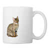 Savannah Cat Print Coffee/Tea Mug - white