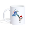 Cute Cow and Deer Christmas Print Coffee/Tea Mug - white