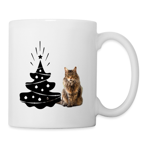 Maine Coon Cat Print Coffee/Tea Mug - white