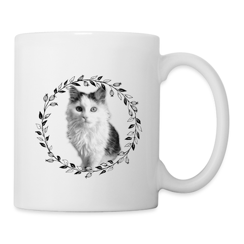 Cute Siberian Cat Print Coffee/Tea Mug - white