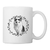 Cute Siberian Cat Print Coffee/Tea Mug - white