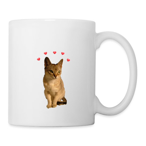 Singapura Cat Print Coffee/Tea Mug - white