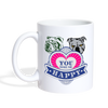 Bulldog 'You Make Me Happy' Print Coffee/Tea Mug - white