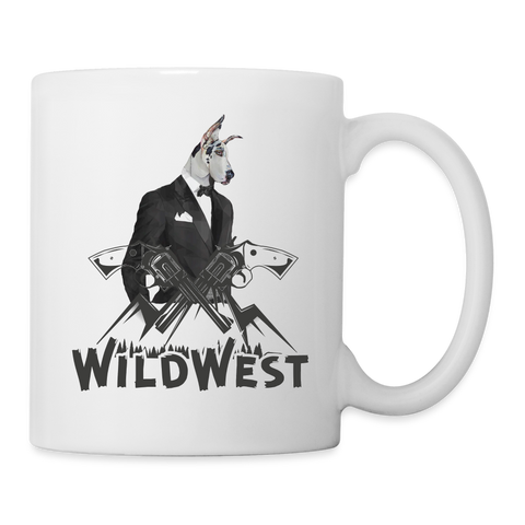 Great Dane Wild West Print Coffee/Tea Mug - white