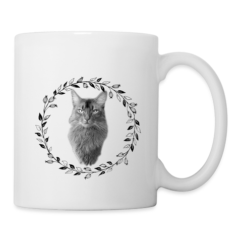 Cute Somali Cat Print Coffee/Tea Mug - white