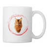 Somali Cat Print Coffee/Tea Mug - white