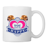 Dogue de Bordeaux ' You Make Me Happy' Print Coffee/Tea Mug - white