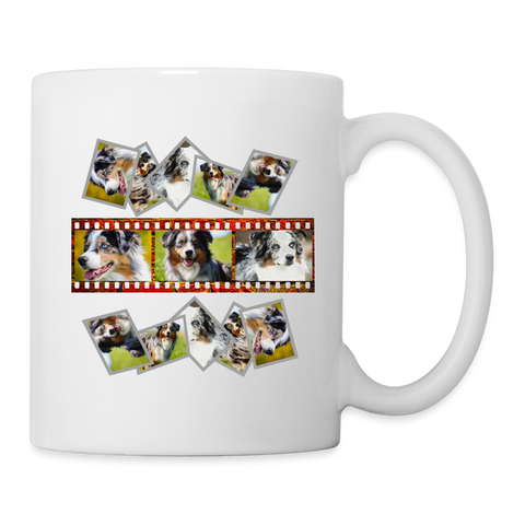 Australian Shepherd Dog Print Coffee/Tea Mug - white