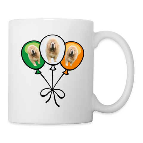 Tibetan Mastiff Balloon Print Coffee/Tea Mug - white