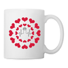 Heart With Paws Print Coffee/Tea Mug - white