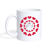 Heart With Paws Print Coffee/Tea Mug - white