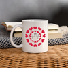 Heart With Paws Print Coffee/Tea Mug - white