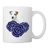 Parson Russell Terrier Floral Print Coffee/Tea Mug - white