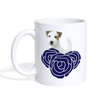 Parson Russell Terrier Floral Print Coffee/Tea Mug - white