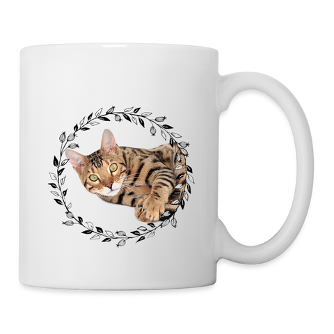 Toyger Cat Print Coffee/Tea Mug - white