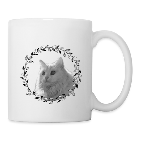 Cute Turkish Angora Cat Coffee/Tea Mug - white