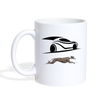 Whippet Dog Print Coffee/Tea Mug - white