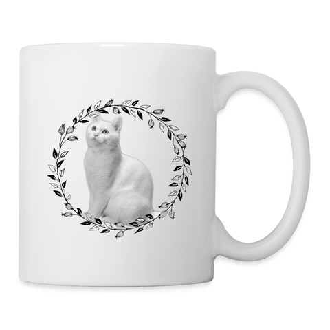 Cute Van Cat Print Coffee/Tea Mug - white