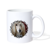 Cute Afghan Hound Print Coffee/Tea Mug - white