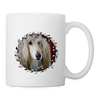 Cute Afghan Hound Print Coffee/Tea Mug - white