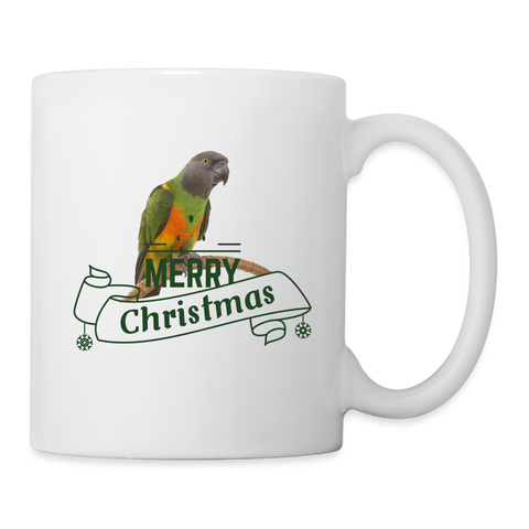 Senegal parrot Merry Christmas Print Coffee/Tea Mug - white