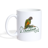 Senegal parrot Merry Christmas Print Coffee/Tea Mug - white