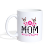 Cornish Rex Cat MOM Print Coffee/Tea Mug - white