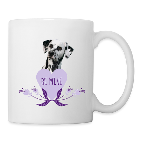 Dalmatian Be Mine Print Coffee/Tea Mug - white