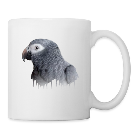 African grey parrot art Print Coffee/Tea Mug - white