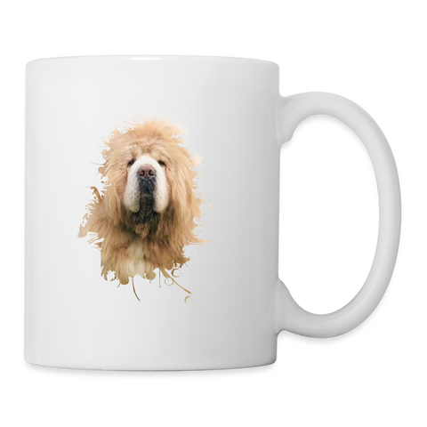 Tibetan Mastiff Print Coffee/Tea Mug - white